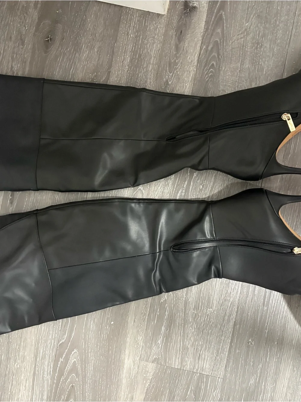 Dream Pairs Black Over-The-Knee Pointed Toe Stiletto Boot
